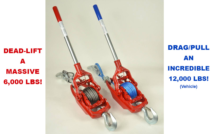 The More Power Puller Available with Steel Cable or AmSteel®Blue Rope